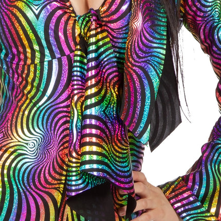 Disco Suit Coloured Ladies Holographic