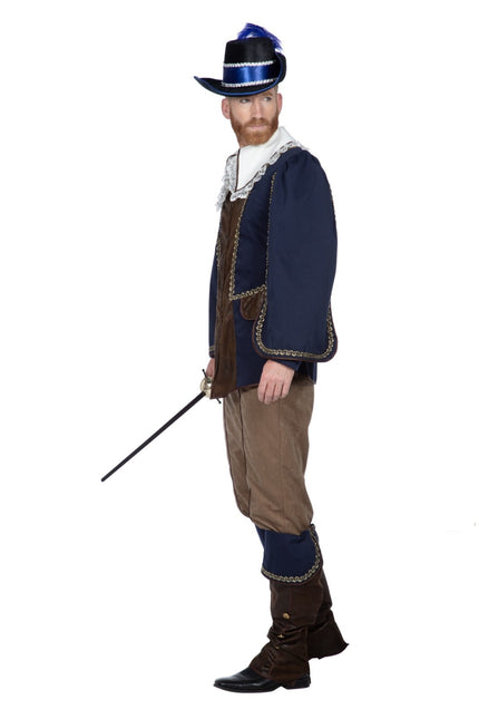 Musketer-kostume blå mænd