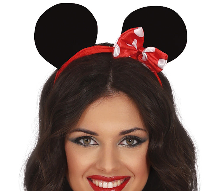 Minnie Mouse Kostume Rød Hvid Dame