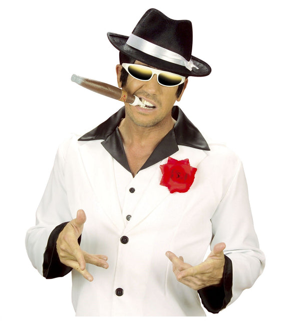 Rød broche Rose 10cm