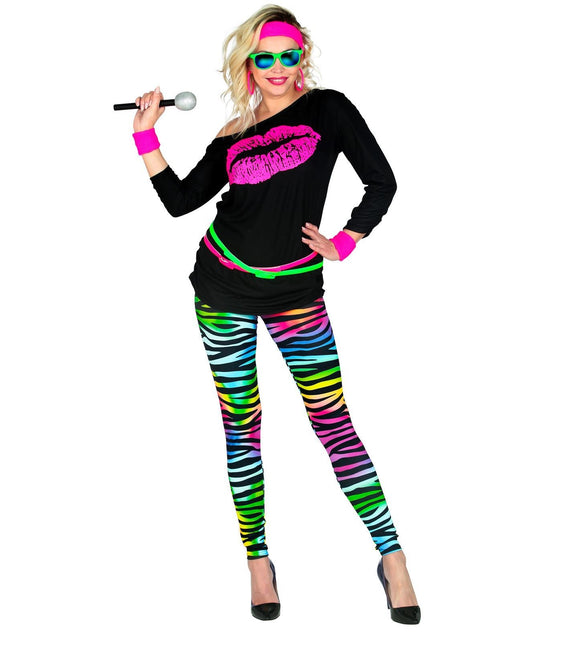 Neon 80S Legging til damer