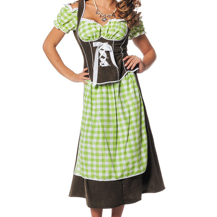 Grøn Dirndl-kjole Oktoberfest Ladies