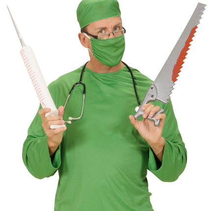 Hvid falsk sprøjte 55 cm