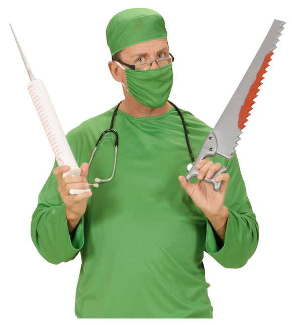 Hvid falsk sprøjte 55 cm