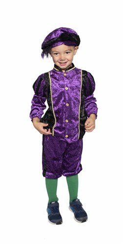 Pietenpak Kind Velours Lilla/Sort
