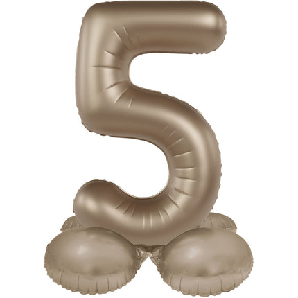 5 års figurballon guld 72 cm