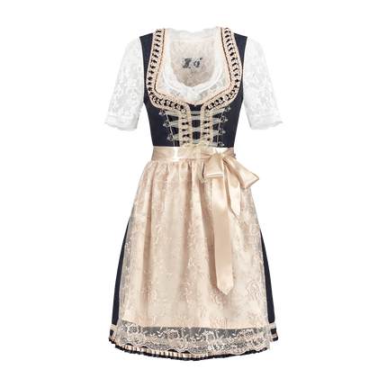 Hvid blå Dirndl-kjole Oktoberfest Ladies 2 Piece