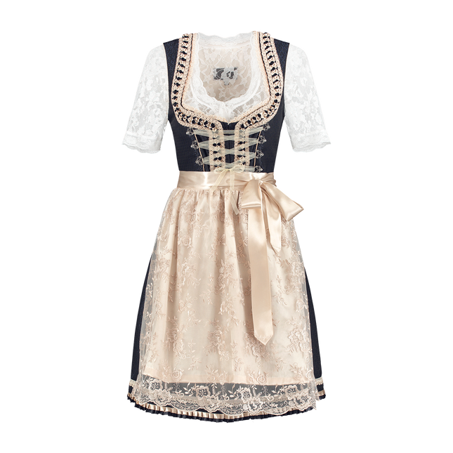 Hvid blå Dirndl-kjole Oktoberfest Ladies 2 Piece