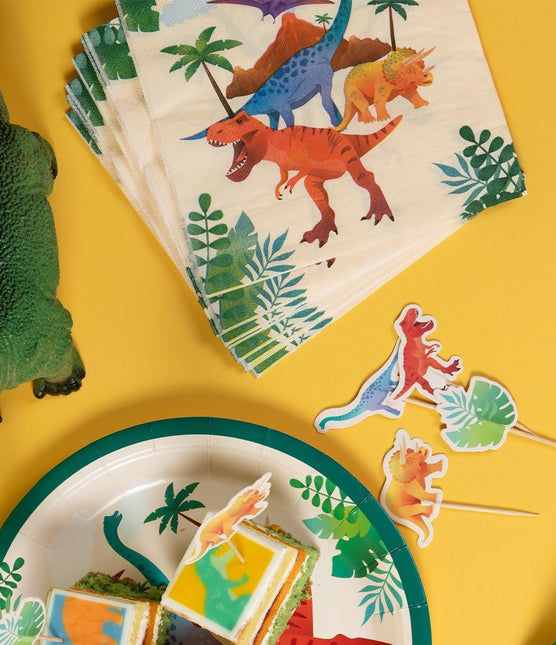 Dino-servietter 16 cm 16 stk