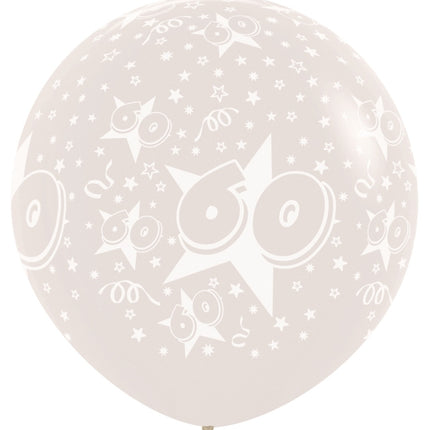 Balloner nummer 60 klar 91 cm 2 stk