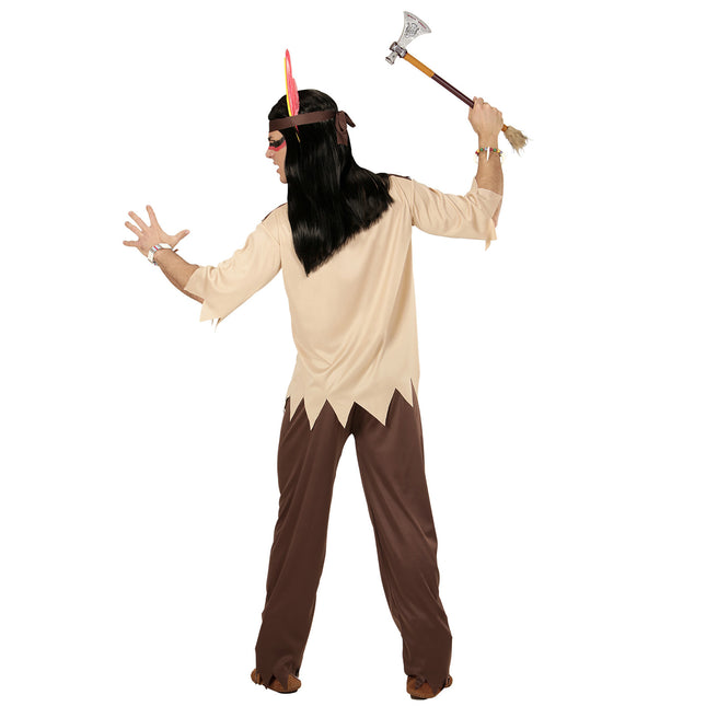 Indianerkostume Brun Beige Mænd 3 dele