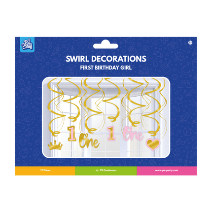 1 års hængende dekoration pige 70 cm