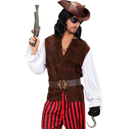 Piratbluse brun mænd