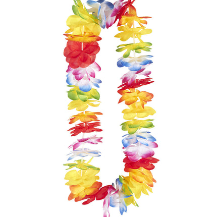 Farvet Hawaii-krans Luksus