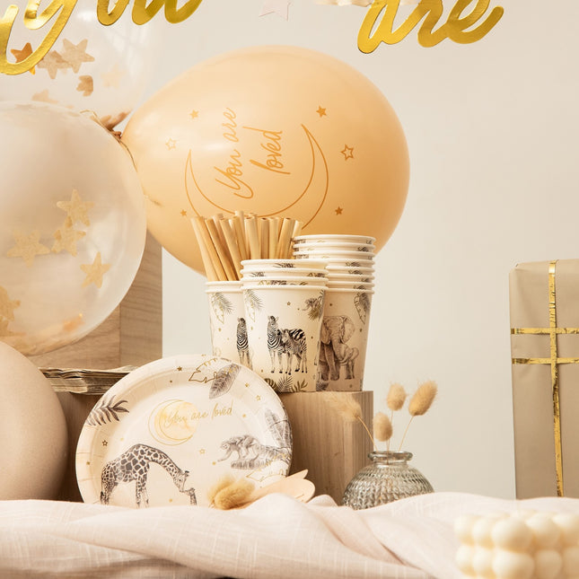 Fødselsballoner Safari 30 cm 6 stk