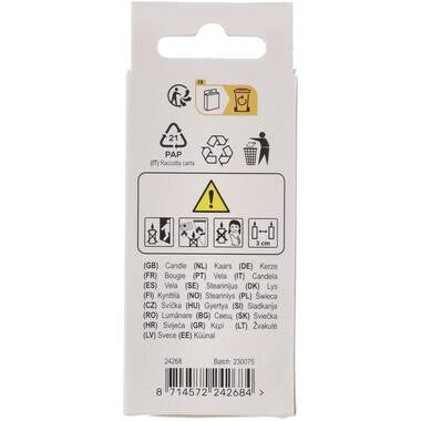 Stearinlys Pastel Figur 8 Flerfarvet