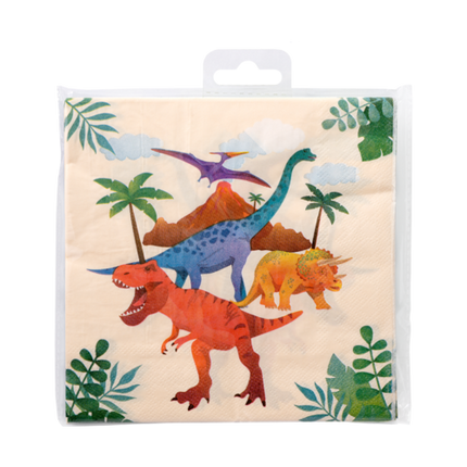 Dino-servietter 16 cm 16 stk