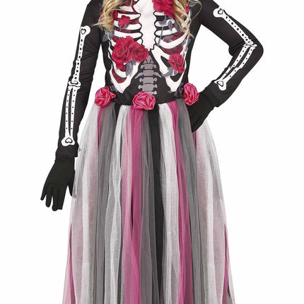 Dia De Los Muertos-kostume pige