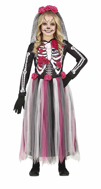 Dia De Los Muertos-kostume pige