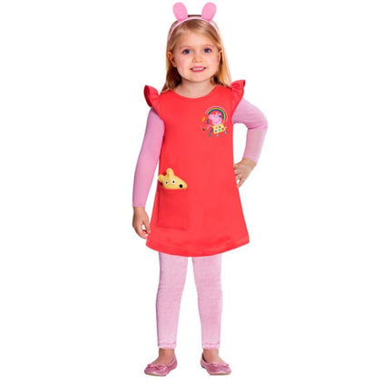 Børnekostume Peppa-kjole
