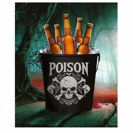 Sort Halloween-borddekorationsspand