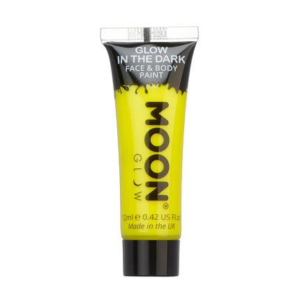 Moon Glow Glow in the Dark ansigtsmaling gul 12 ml