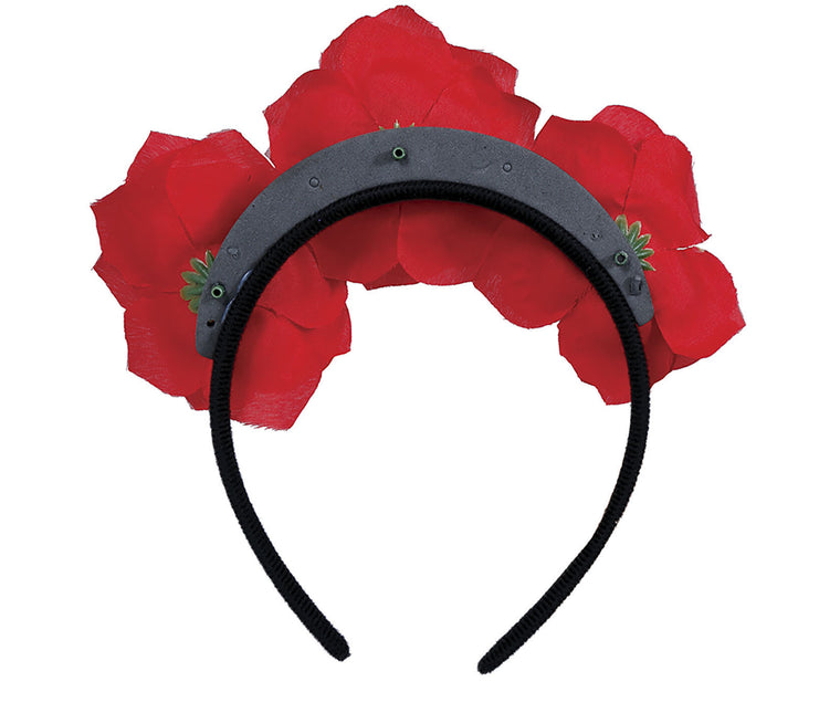 Pandebånd med blomster og kranier