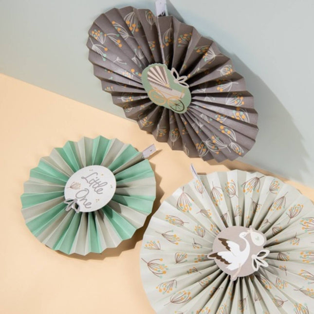 Fødselspapirvifter Little One 3 stk