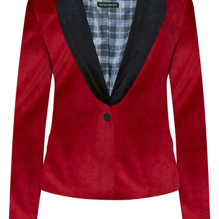 Bordeaux rød fløjlsblazer til damer <tc>OppoSuits</tc>