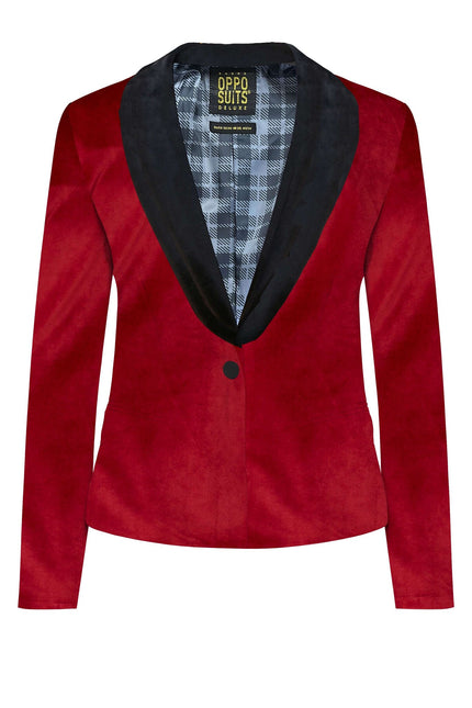 Bordeaux rød fløjlsblazer til damer <tc>OppoSuits</tc>