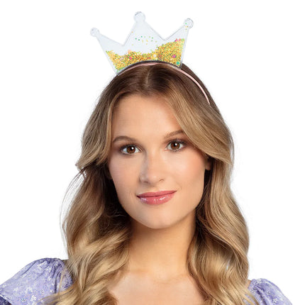 Prinsesse-hårbånd med glitterkrone