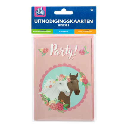 Hesteinvitationer 6 stk