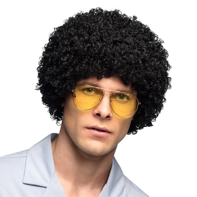 Krøller i sort paryk