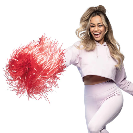Rød pompon 34 cm