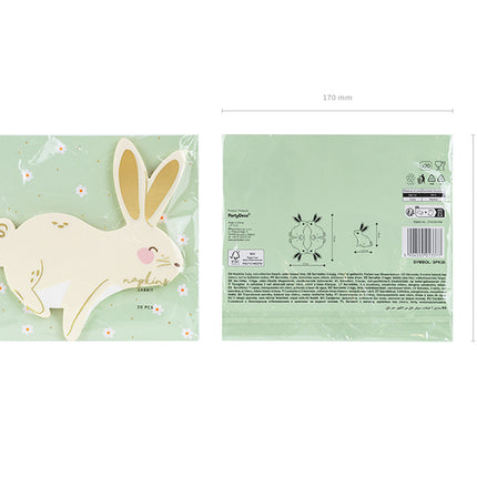 Servietter Kanin 32cm 20stk