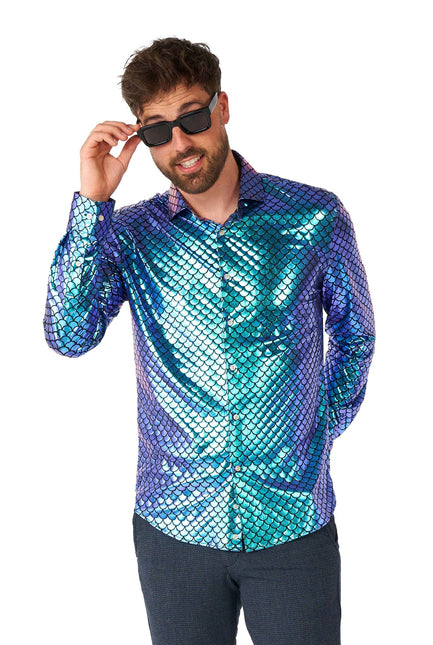 Mermaid Disco Shirt Men <tc>OppoSuits</tc>