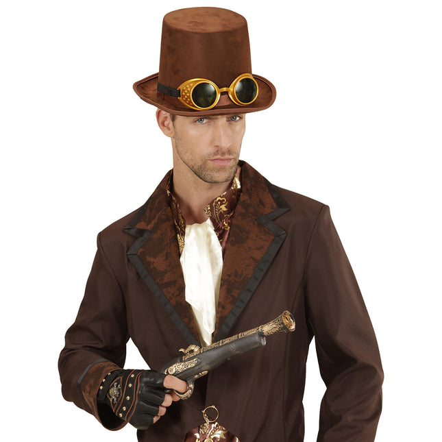 Steampunk-hat brun