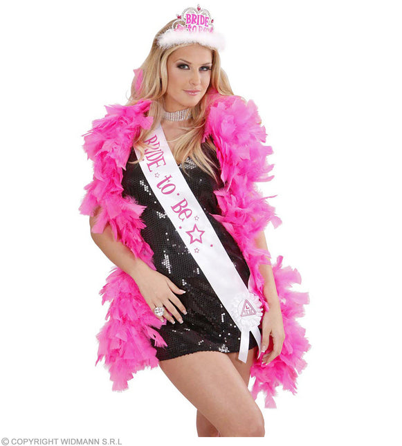 Hvidt lyserødt skærf Bride To Be