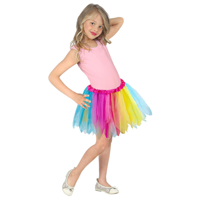 Farvet tutu-pige 40 cm