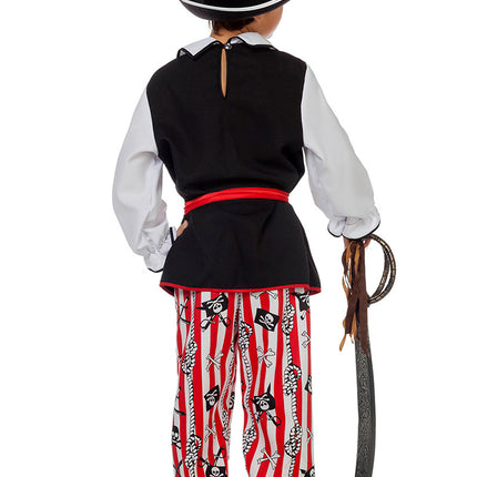 Piratdragt Sort Hvid Dreng