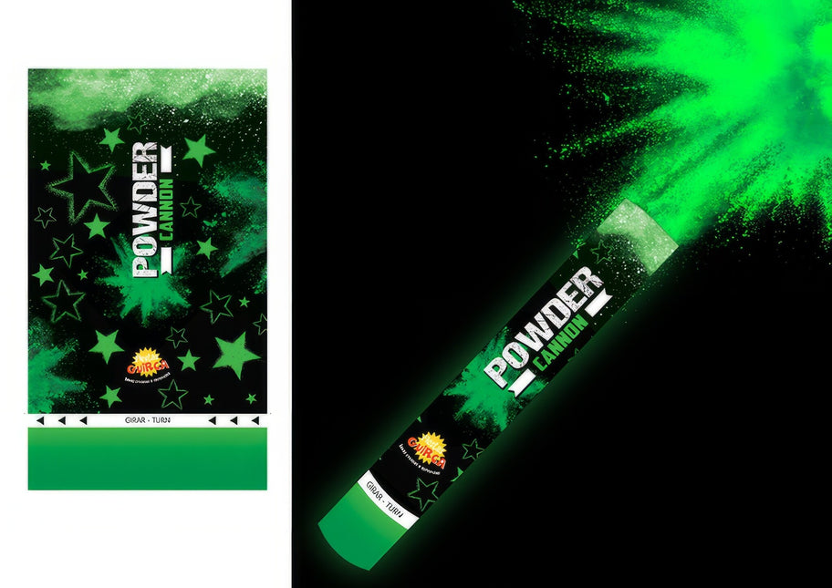 Konfettikanon grønt pulver 30 cm