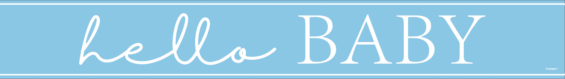 Fødselsbanner blå Hello Baby 2,74 m