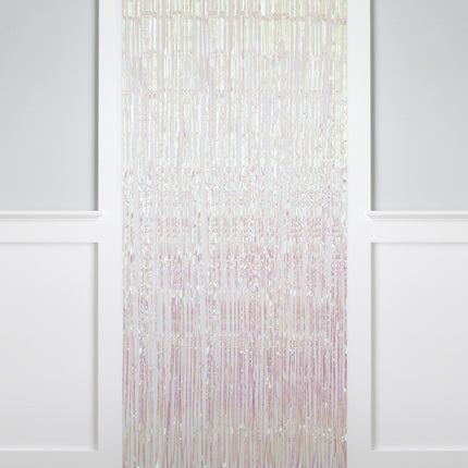 Hvidt dørtæppe Pearl 2m