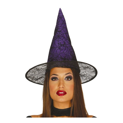 Hekseedderkop med lilla hat