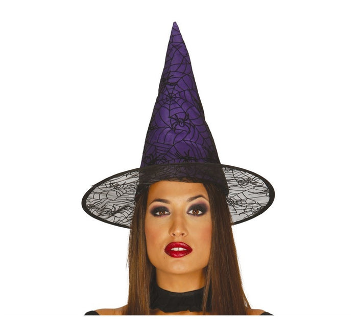 Hekseedderkop med lilla hat