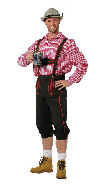 Lederhosen Sort Rød Mænd