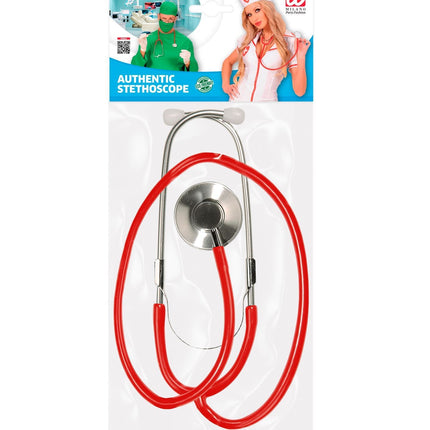 Læge-falsk stetoskop rød