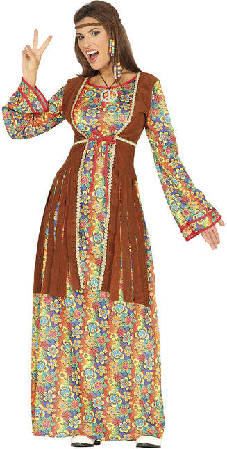 Hippie 60S blomsterkostume til kvinder