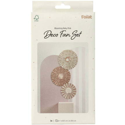 Fødselspapirvifter Babygirl 3 stk