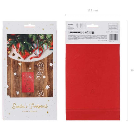 Fodaftryk julemand 3 stk